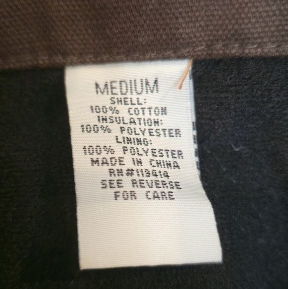 Wolverine Brown Insulated Coat Button Up Collard Size Medium - Picture 4 of 16